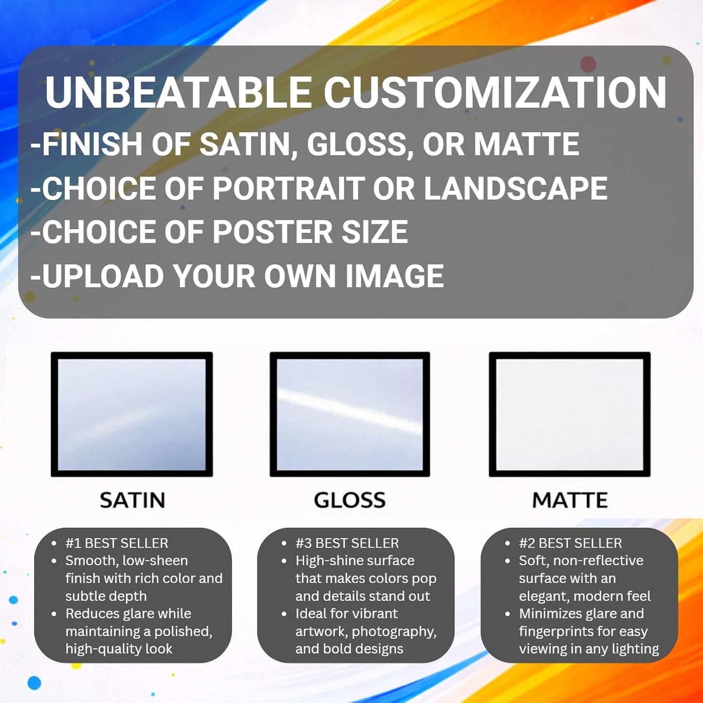 Poster Print Factory Custom Photo Poster - Upload Your Image for Personalized Wall Art | 20 x 30, Gloss, Matte, Satin Finish