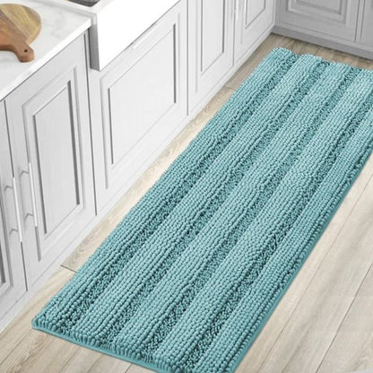 H.VERSAILTEX Bathroom Rugs Bath Mat Runner Rug Non Slip Kitchen Rug Extra Long Bath Rug Runners Oversized 59" x 20" Absorbent Washable Dry Fast Plush Area Rug for Bathroom/Bedroom - Aqua Haze