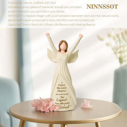 Regine Switzerland Retirement Gift - 7.5” Retired Angel Figurine for Women | Perfect for Coworkers & Friends