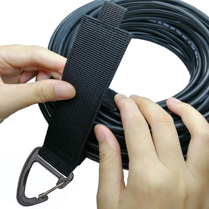 Skiennix Extension Cord Organizer - 8 Pack Heavy-Duty Storage Straps for Cables & Hoses | Triangle Buckle Design