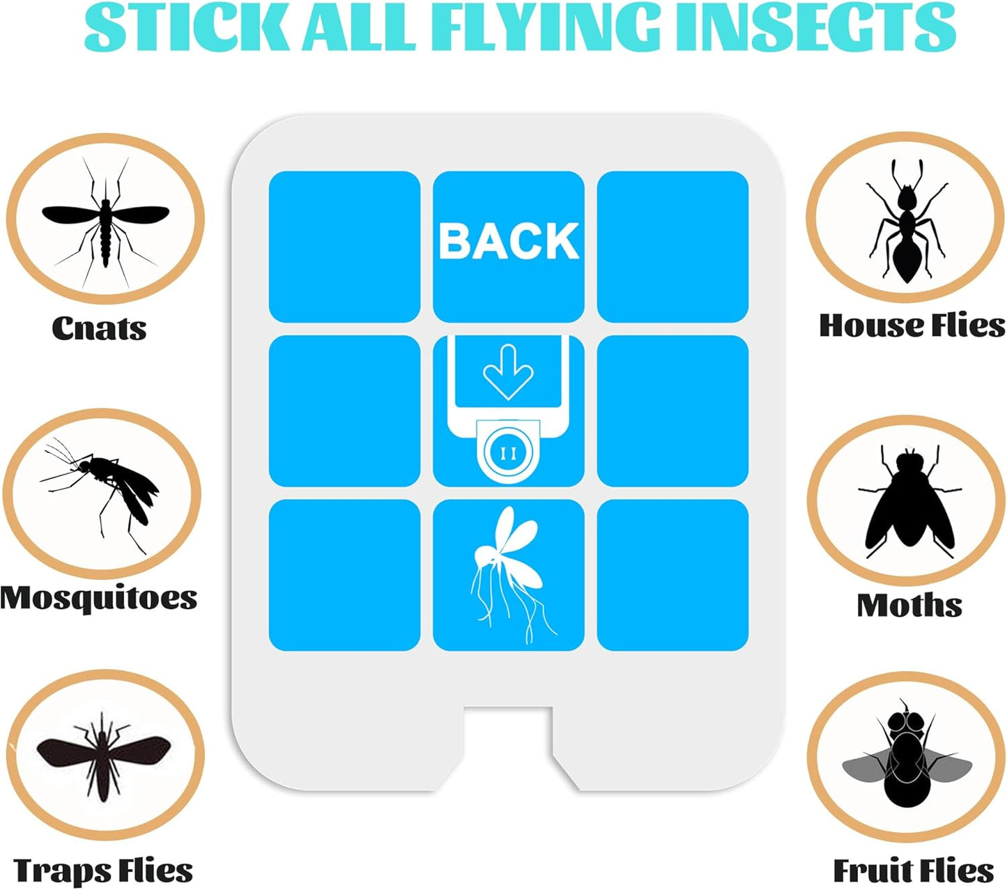 Saferr Home Fly Trap Refill Glue Cards - 32 Pack Compatible with SH502 & DT3005W | Indoor Insect Trap Replacement