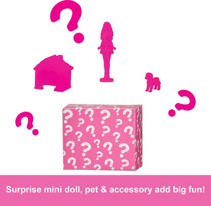 Barbie Mini Dreamhouse Dollhouse Set - Includes 1.5-Inch Doll, Furniture, Elevator & Pool