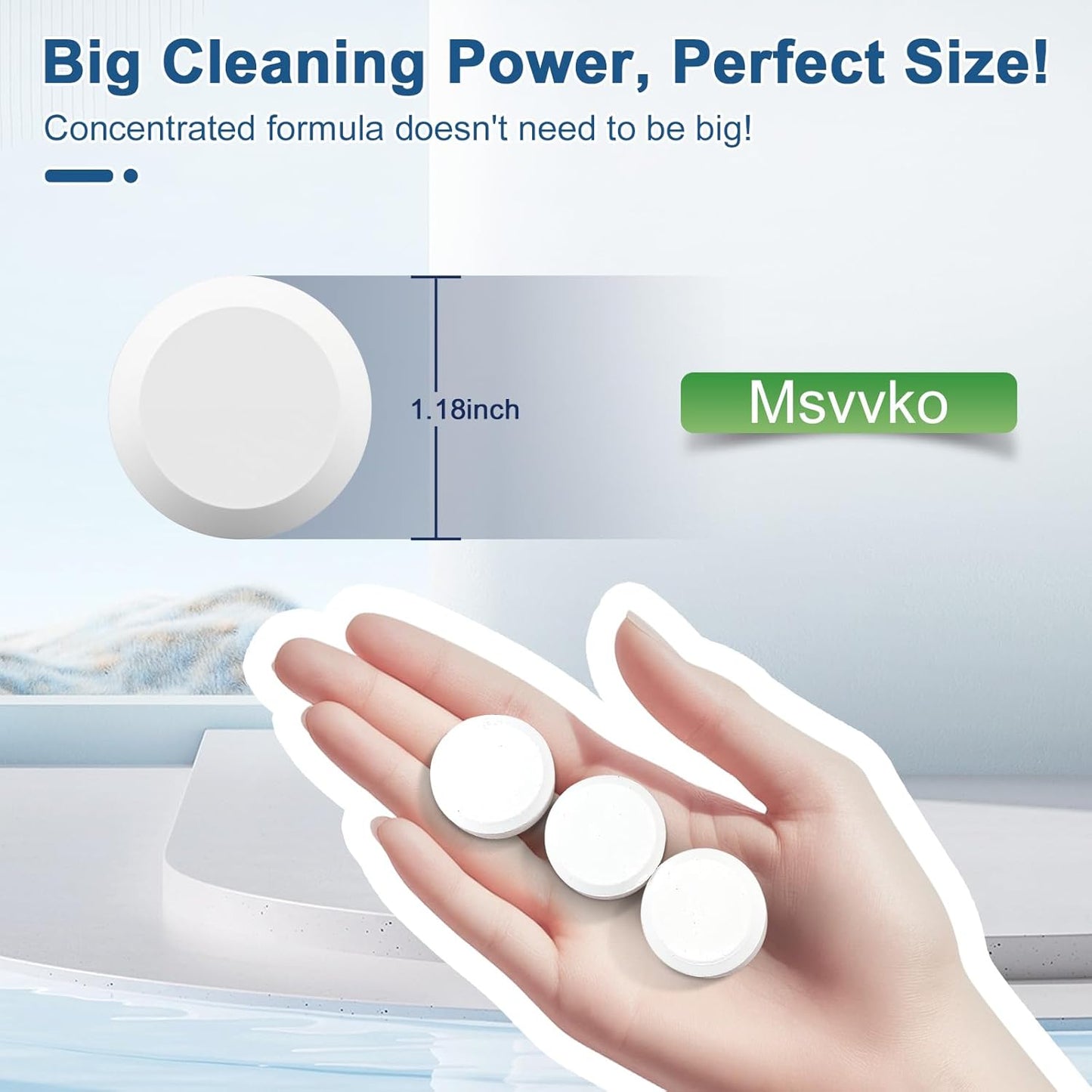 Msvvko Toilet Bowl Cleaner Tablets - 30-Pack Automatic Cleaning for Hands-Free Bathroom Care
