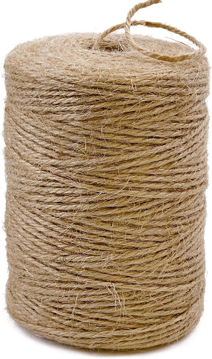 PerkHomy Natural Jute Twine - 600 Feet Long Craft String for Gift Wrapping & Gardening (Brown, 2mm)