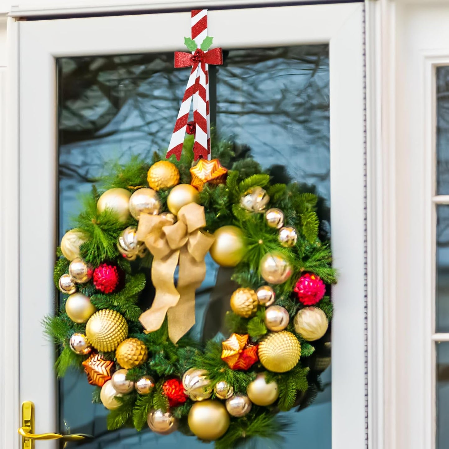 Regine Switzerland Wreath Hangers - 2 Pack Metal Over The Door Design for Christmas Decor