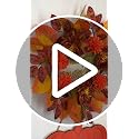 Fall Wreath with Pumpkin Welcome Sign for Front Door - Autumn Harvest Decor