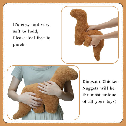 TVVPGG Dino Nugget Plush,3 Pcs Dino Nugget Pillow Stuffed Toy, Funny Dino Chicken Nuggets Pillow Gifts for Kids Adults Girlfriend Christmas