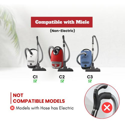 1-3/8'' Stainless Steel Vacuum Extension Wand Compatible with Miele C1 C2 C3 & Vacuums using 1 3/8 Inch Accessories & Attachments - 35mm Vacuum Extension Tube Replacement, Extends Up to 41.7" Long