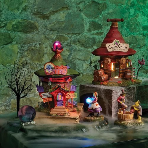 Department 56 | Snow Village Halloween Accessories - Cryptic Cave Mystic Lit Figurine, 3.125 Inch, Multicolor