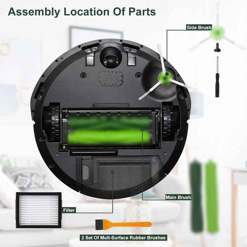 Katerelis 26-Pack Replacement Parts for iRobot E/I/J Series | Includes Brushes, Filters & Bags