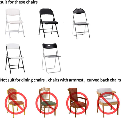 Peomeise Stretch Spandex Folding Chair Covers - Elegant White for Weddings & Events | 12-Pack