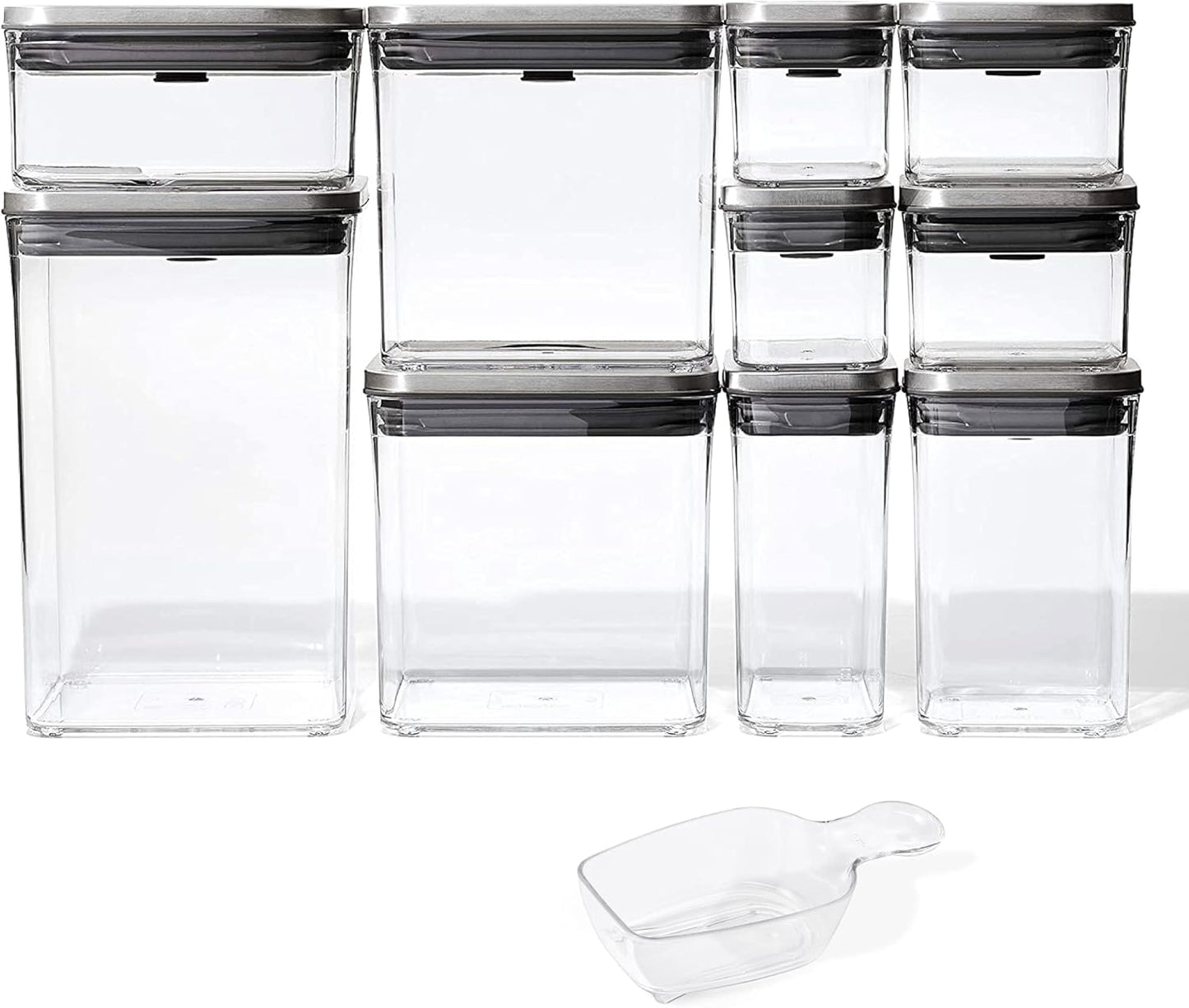 OXO SteeL 12-Piece POP Container Set - Airtight Food Storage Solution for Freshness