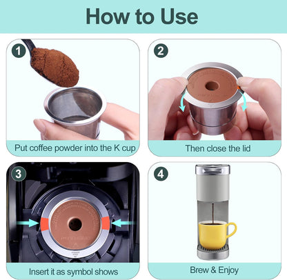 RETHONE K Cup Reusable Coffee Pods - Stainless Steel Compatible with Keurig 1.0 & 2.0 | 1 Pack