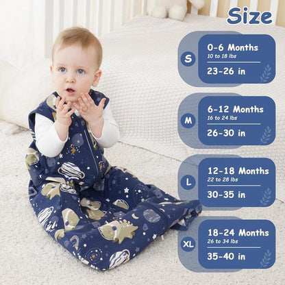 Looxii Baby Sleep Sack - 0.5 TOG 100% Cotton Wearable Blanket | 3-Pack for Newborns & Toddlers (18-24 Months)
