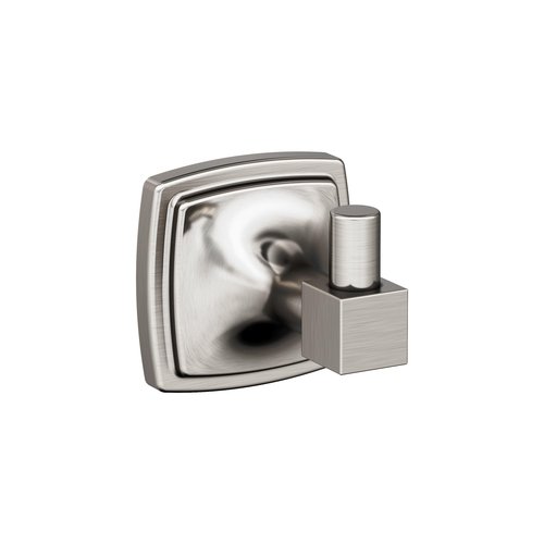 Amerock BH36090G10 | Brushed Nickel Single Robe Hook | 2-1/4 in. (57 mm) Length Towel Holder | Stature | Towel Hook for Bathroom | Bathroom Hardware | Bath Accessories