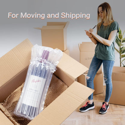 Wine Bottle Protector Bags Luggage for Airplane Travel 18 Pack Inflatable Liquor Bottle Shipper Wine Shipping Packaging Sleeve Bubble Cushion Wrap for Packing Alcohol Whiskey Beer Glass, 70μm