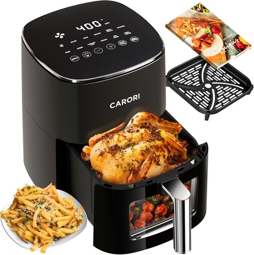 Air Fryer | 12 Presets with Viewing Window - 6Qt Capacity, 400℉ Max Crisp, Nonstick Basket