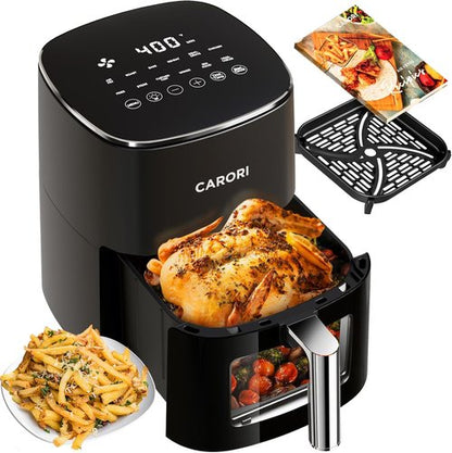 Air Fryer | 12 Presets with Viewing Window - 6Qt Capacity, 400℉ Max Crisp, Nonstick Basket
