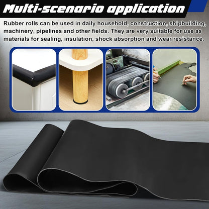 Skiennix Neoprene Rubber Sheets - 1/16 Inch Thick, 16" W x 118" L | Durable Gasket Strip for DIY Projects