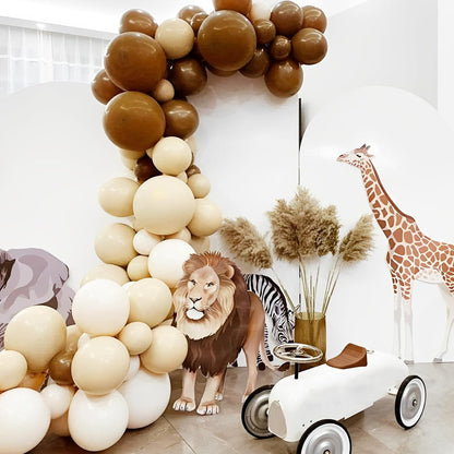 Voircoloria Brown Balloons - 12-Inch Latex Balloons for Graduation, Weddings & Parties | 66-Pack