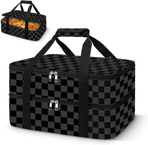 Coobiiya Insulated Casserole Carrier - Keeps Food Hot or Cold | Portable 9" x 13" Lasagna Tote Bag