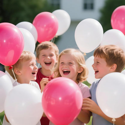 White Latex Balloons by [Brand Name] - 110pcs 12-Inch Perfect for Weddings & Bridal Showers | Includes 2 Ribbons