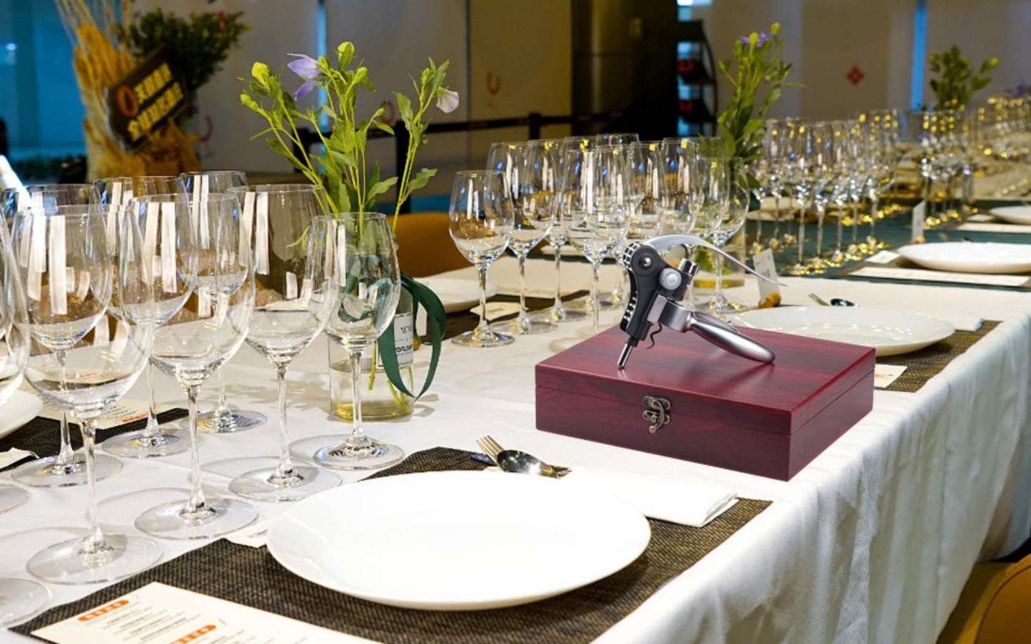 Wine Opener Set,Wine Bottle Opener Including Foil Cutter, Bottle Stopper Pourer and Extra Spiral,Wine Corkscrew Set,Gift box Opener Kit.