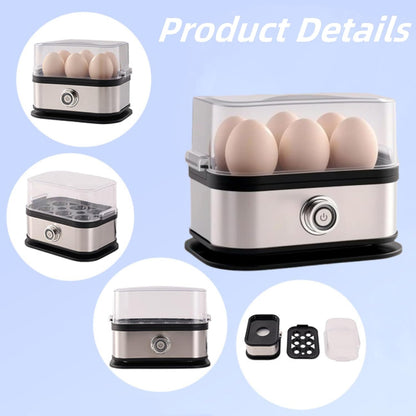 Smart Egg Cooker - Multi-Function Electric Device with Auto Shut-Off | 6 Egg Capacity for Perfect Hard, Medium, and Soft Boiled Eggs