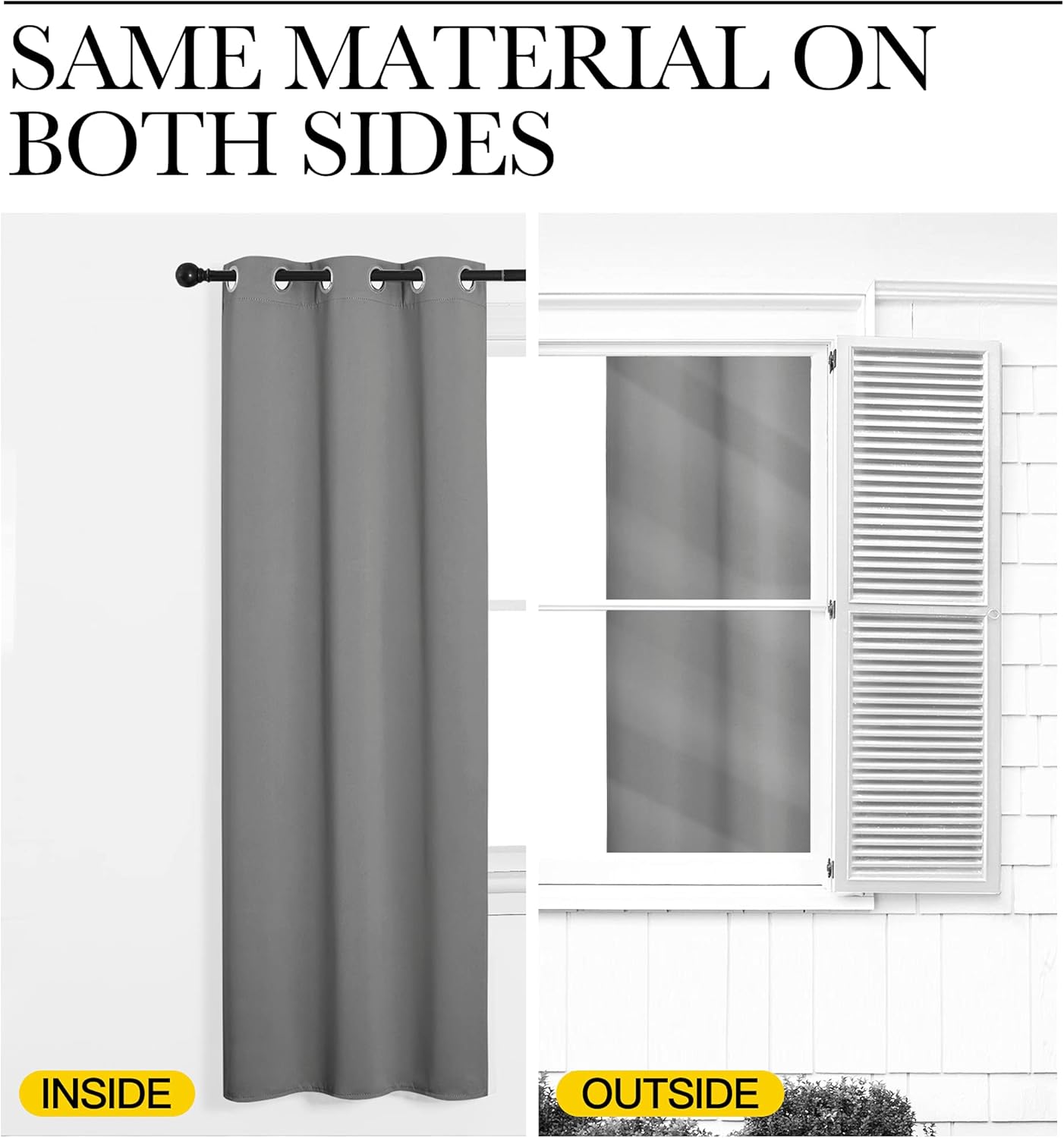NICETOWN Thermal Insulated Blackout Curtains - Kids' Nursery Drapes, Silver Grey, 2 Panels (W42 x L68-Inch)