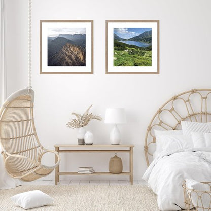 JCJMY 22x22 Picture Frame Rustic Brown with 18x18 Mat, Display Photo 18x18 with Mat or 22 x 22 Without Mat, Wall Hanging Large 22x22 Poster Frame with Shatter Resistant Plexiglass, Rustic Brown