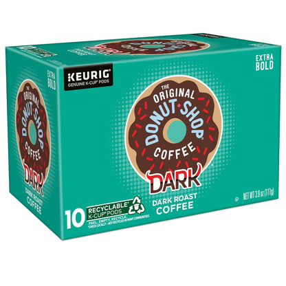 Original Donut Shop Dark Roast Coffee K-Cup Pods - 60 Count (6 Packs of 10) | Single-Serve Convenience