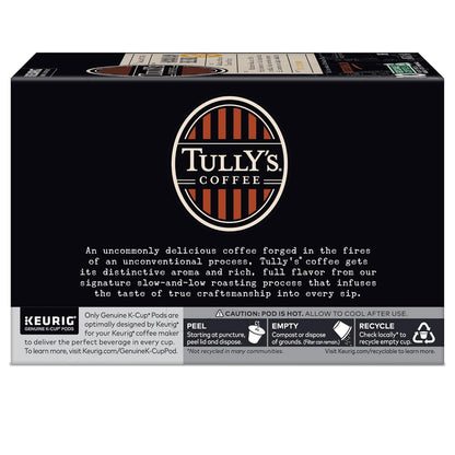 Tully's Coffee Hawaiian Blend K-Cup Pods - Medium Roast, 60 Count (6 Packs of 10)