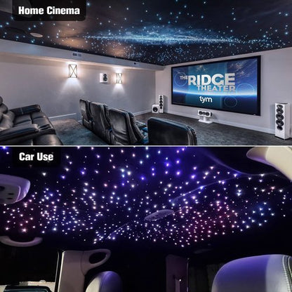 CHINLY Twinkle 150pcs 6.5ft 0.03in Starlight Headliner Fiber Optic Lights kit, Music Mode Bluetooth APP Control Remote, RGBW Star roof Lights for Star Headliner/Home Theater/Pool Ceiling