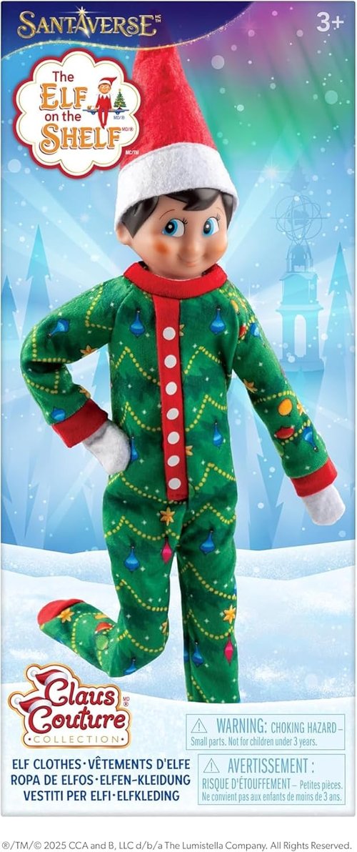 Elf On The Shelf - Blue Eyed Boy Scout Elf | Claus Couture Good Night, Sleep Tight Outfit