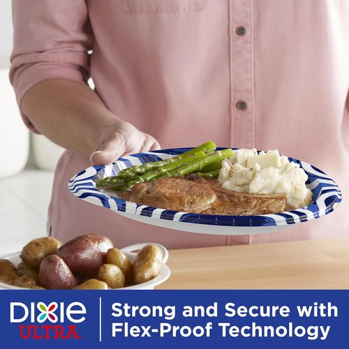 Dixie Ultra Large Paper Plates - 10 Inch, 44 Count | Heavy Duty, Microwave-Safe & Soak-Proof