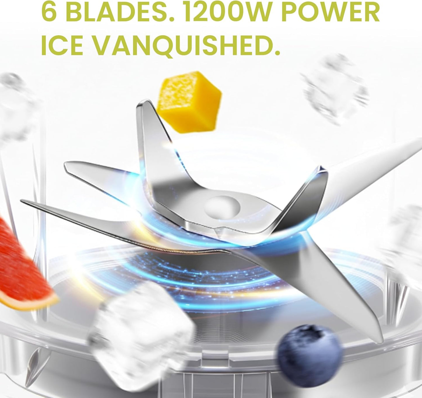 Simple Deluxe Smoothie Blender - 1200W Powerful Kitchen Blender with 60 oz Capacity & BPA-Free Cups | Ice Crushing, Juices, Shakes, Sauces