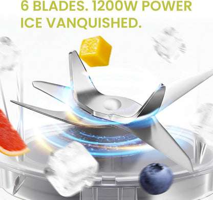 Simple Deluxe Smoothie Blender - 1200W Powerful Kitchen Blender with 60 oz Capacity & BPA-Free Cups | Ice Crushing, Juices, Shakes, Sauces