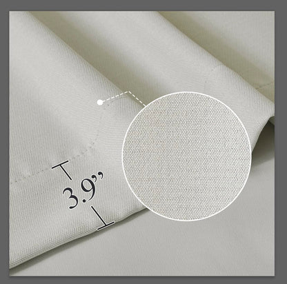 NICETOWN Room Darkening Curtains 84 inches Long Thermal Faux Linen Curtains for Bedroom 2 Panels, Pinch Pleated Light Blocking Thermal Insulated Thick Drapes for Living Room, Natural, W50 x L84