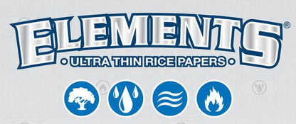 ELEMENTS Slim King Size ULTRA THIN RICE rolling paper - 5 booklets, total 160 papers
