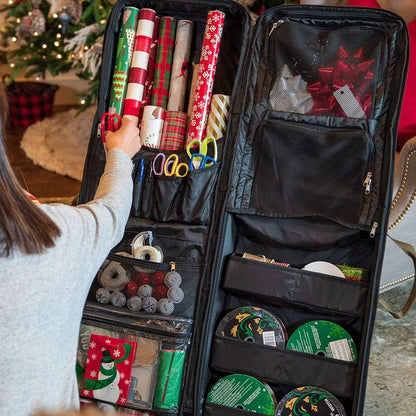 TreeKeeper Gift Bag Wrap & Craft Organizer - Holds 14 Rolls of 40-Inch Wrapping Paper & 6 XL Ribbons