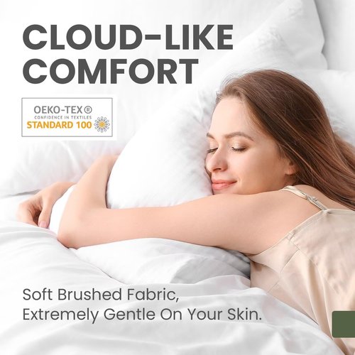 Fairpeak 4 Pack Standard Size Pillow Protectors with Zipper, Oeko-TEX Certified Pillow Covers, Luxury Hotel Quality Pillow Cases, Soft Breathable, Machine Washable, 20 x 26