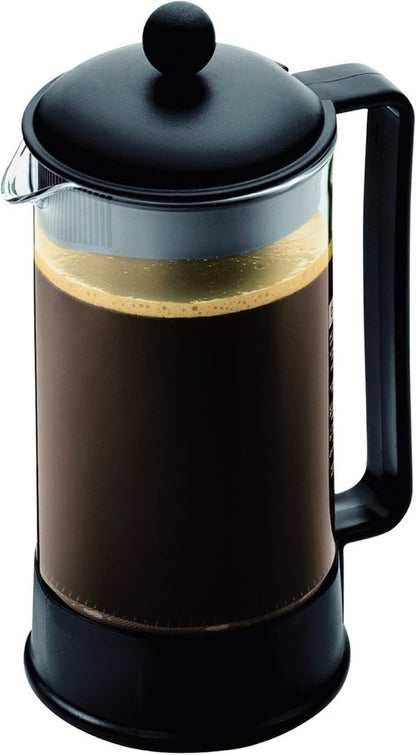 Bodum 34oz Brazil French Press Coffee Maker - High-Heat Borosilicate Glass, Black Finish