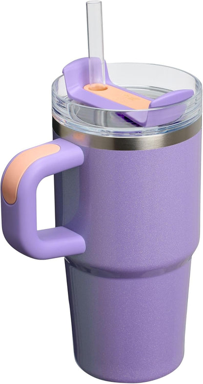 STANLEY Quencher H2.0 Tumbler - 20 oz Insulated Stainless Steel Cup with Handle & Straw | BPA-Free | Periwinkle Shimmer