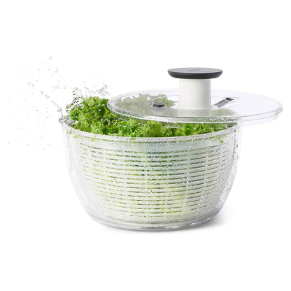 OXO Salad Spinner - Effortless Drying for Fresh Greens | Compact Design for Easy Storage