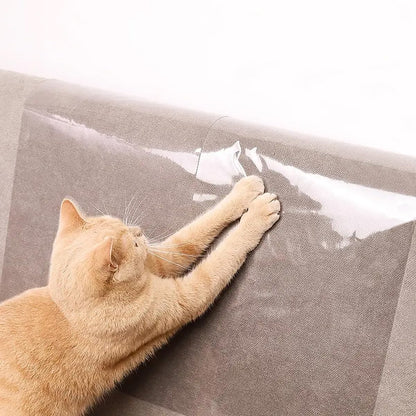 Skiennix Anti-Cat Scratch Furniture Protector - 12"x200" Single-Sided Sticky Tape for Sofas & Carpets