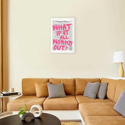 Drimiler Retro Newspaper Poster - Positive Affirming Quote Canvas Wall Art | 16x24in Unframed