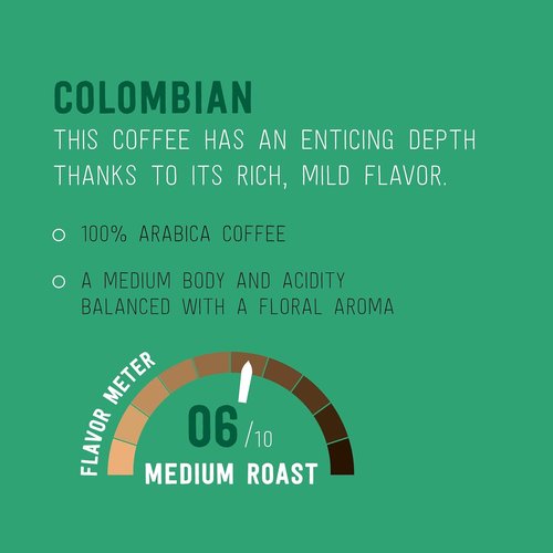 Happy Belly Medium Roast Coffee Pods - Colombian Flavor | Compatible with Keurig 2.0 | 24 Count
