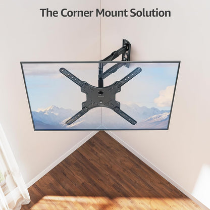 MOUNTUP Full Motion TV Wall Mount for 26-60 Inch TVs - Swivel, Tilt, Single Stud Design, Max VESA 400x400mm