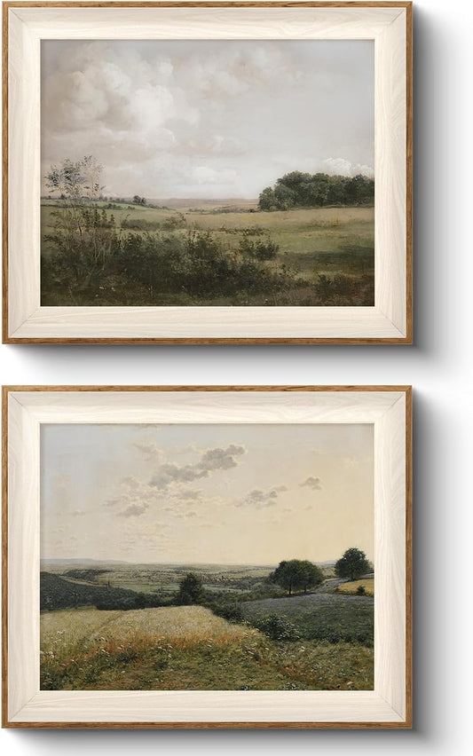 VIYYIEA Vintage Landscape Wall Art Set - Nature Scenery Canvas Prints | 10x12 Inch Home Decor