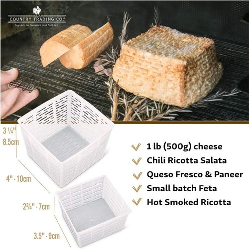 Cheesemaking Molds - Italian Ricotta Cheese Draining Baskets for Home Cheese Making